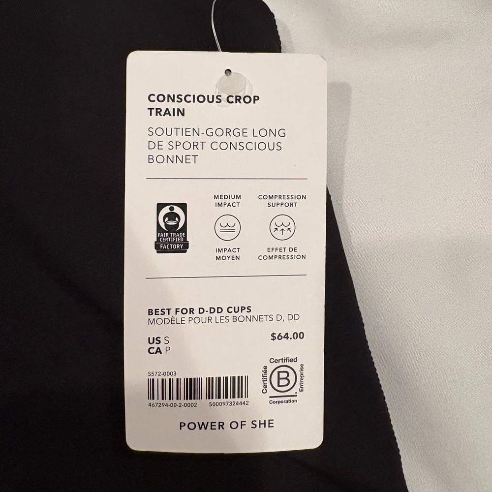 NWT Athleta Conscious Crop Workout Top - Picture 6 of 6